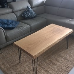Kundeprojekt: Tisch mit Eichen-Vollholzplatte im Maß 120 x 60 x 4,5 cm!